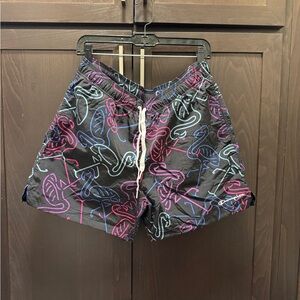 Men’s Retro Champion Flamingo Print Shorts